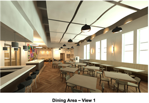 renderings of new Executive Grill at East Tech